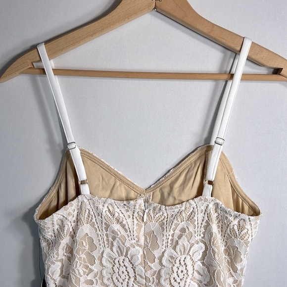 Lulus Heartfelt Thoughts White Lace Sleeveless Bodycon Midi Dress size XS NWT - Picture 5 of 10